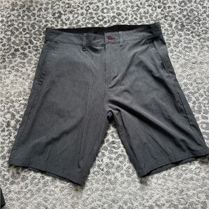 Burnside Gray Flat Front Shorts Athletic Style